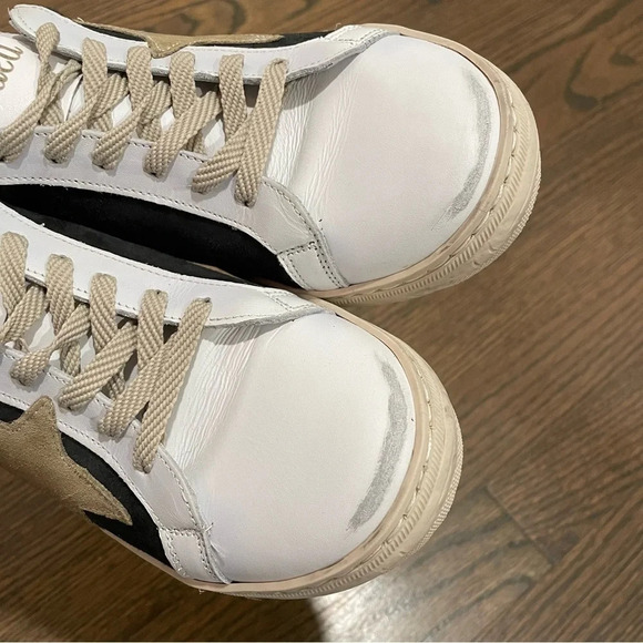 L’idea by Lori Star Factory Distressed Leather Sneakers - Picture 8 of 13